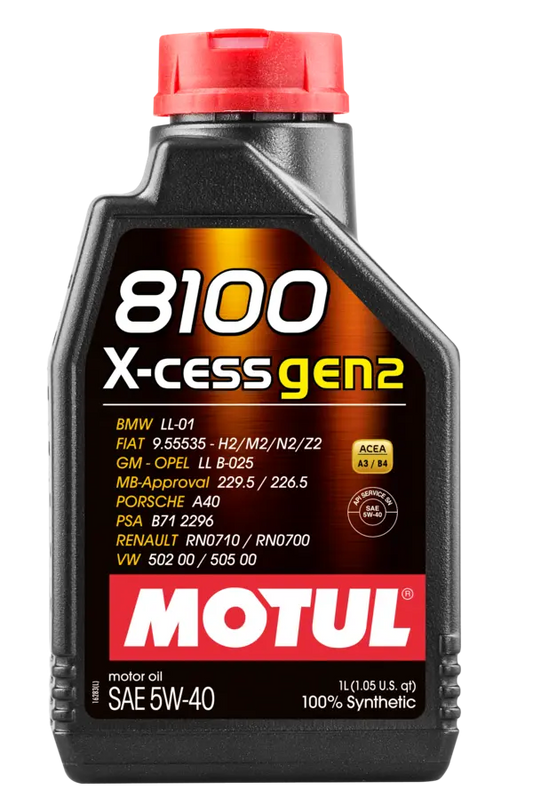 Motul 8100 xcess gen2 5w40 1 Liter